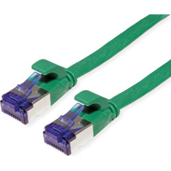 Value FTP Patch Cord, Cat.6A (Class EA), extra-flat, green, 1.5 m