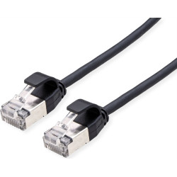 ROLINE U/FTP DataCenter Patch Cord Cat.6A (Class EA), LSOH, slim, black, 1.5 m
