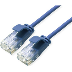 ROLINE UTP Data Center Patch Cord Cat.6A, LSOH, Slim, blue, 2 m