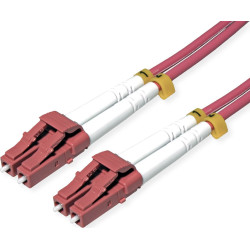 Roline Fibre Optic Jumper Cable, 50/125 µm, OM4, LC/LC, Armored, violet, 1 m