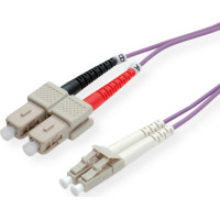 Roline Fibre Optic Jumper Cable, 50/125µm, LC/SC, OM4, violet, 3 m