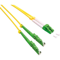 Roline FO Jumper Cable Duplex, 9/125µm, OS2, LSH/LC, APC Polish, LSOH, yellow, 10 m