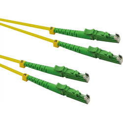 Roline FO Jumper Cable Duplex, 9/125µm, OS2, LSH/LSH, APC Polish, LSOH, yellow, 2 m