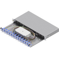 Easylan FO Splice Housing, Grade C 19" 1U, 24 Ports, 24x LC-Duplex, OS2