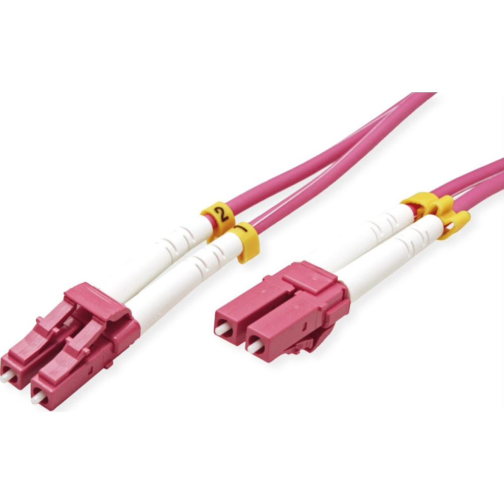 Value Fibre Optic Jumper Cable, 50/125 µm, LC/LC, OM4, violet, 10 m