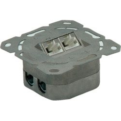 VALUE Cat.6a Flush Mount Wall Jack, STP, horizontal, white