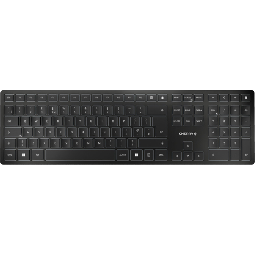 Cherry KW 9100 SLIM keyboard Universal RF Wireless + Bluetooth QWERTY UK English Black
