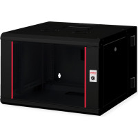 Roline 19-inch wall-mounted housing Pro 7 U, 600x600 WxD two-piece swivelling black