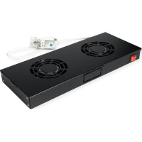 Roline 19-inch roof fan unit 2 fans, Thermostat black