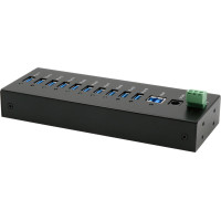Exsys EX-11230HMS 10 Port USB 3.2 Gen 1 HUB Din-Rail Kit und Wand VIA VL811+ Chipset