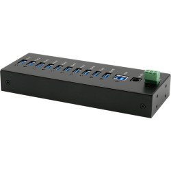 Exsys EX-11230HMS 10 Port USB 3.2 Gen 1 HUB Din-Rail Kit und Wand VIA VL811+ Chipset
