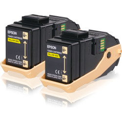 Epson Double Pack Toner Cartridge Yellow 7.5kx2