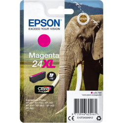 Epson Elephant Singlepack Magenta 24XL Claria Photo HD Ink