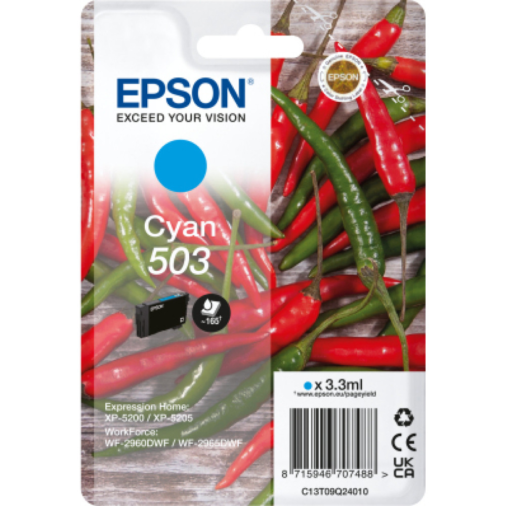 Epson 503 ink cartridge 1 pc(s) Original Standard Yield Cyan
