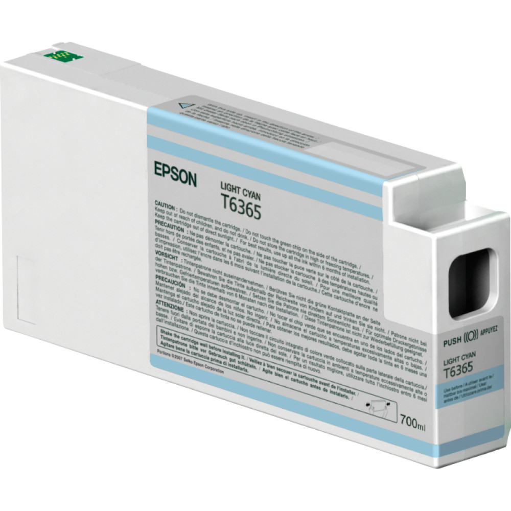 Epson Singlepack Light Cyan T636500 UltraChrome HDR 700 ml ink cartridge