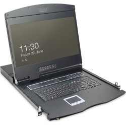 Digitus 19\" LCD KVM Console, 16-Port VGA, german Keyboard