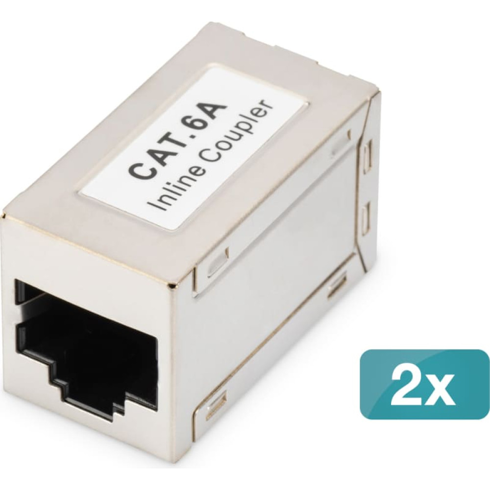 Digitus CAT 6A modular couplers, shielded - 2 pieces