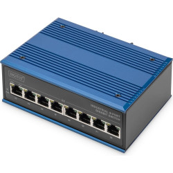Digitus 8 Port Gigabit Ethernet Network PoE Switch, Industrial, Unmanaged
