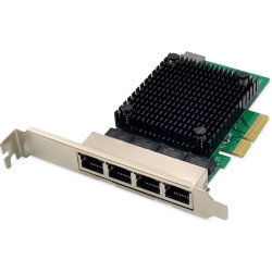 Digitus 4 port 2.5 Gigabit Ethernet network card, RJ45, PCI Express, Realtek chipset