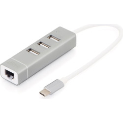 Digitus USB Type-C? 3-Port Hub + Fast Ethernet LAN Adapter