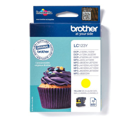 Brother LC123Y tintes kārtridžs 1 pcs Oriģināls Dzeltens
