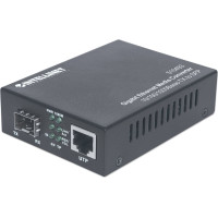 Intellinet 510493 tīlkla mediju pārveidotājs 1000 Mbit/s Melns
