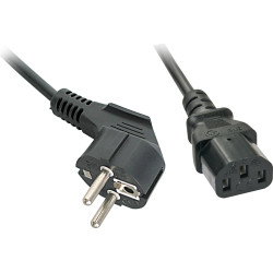 Lindy IEC-Netzkabel 2m Schuko-Winkelst. IEC320C13
