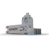 Lindy USB Portschlösser 4xBlau mit Schlüssel