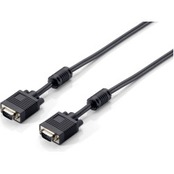 Equip 118814 VGA kabelis 10 m VGA (D-Sub) Melns