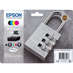 Epson Padlock C13T35964010 tintes kārtridžs 1 pcs Oriģināls Augsta (XL) produktivitāte Melns, Tirkīzzils, Fuksīns, Dzeltens