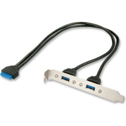 Lindy PC Back Plate, USB 3.0, 2 Port