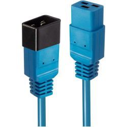 Lindy 1m C20 to C19 Mains Extension Cable, blue