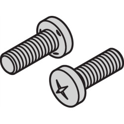 Schroff Panhead Screw, Pozidrive, Cross Recess M5x12, Steel Zinc Plated
