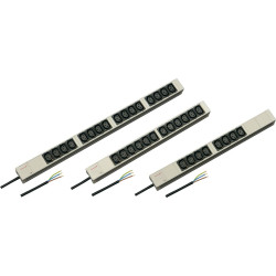 Schroff Socket Strip, IEC C13 With Open End Connection Cable, 12x IEC C13, 19"