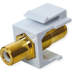 Value RCA Keystone Coupler, Plastic, white