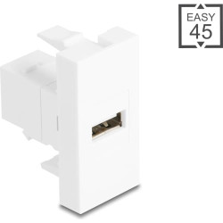 Delock Easy 45 Module USB 2.0 Type-A female to USB 2.0 Type-B female white