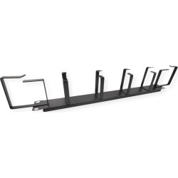 Value 19" Cable Management 1U, with 6 Metal Rings (G-Type), black
