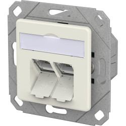 Metz Connect E-DAT C6A IDC Dose, 2 Port, UPk, reinweiß