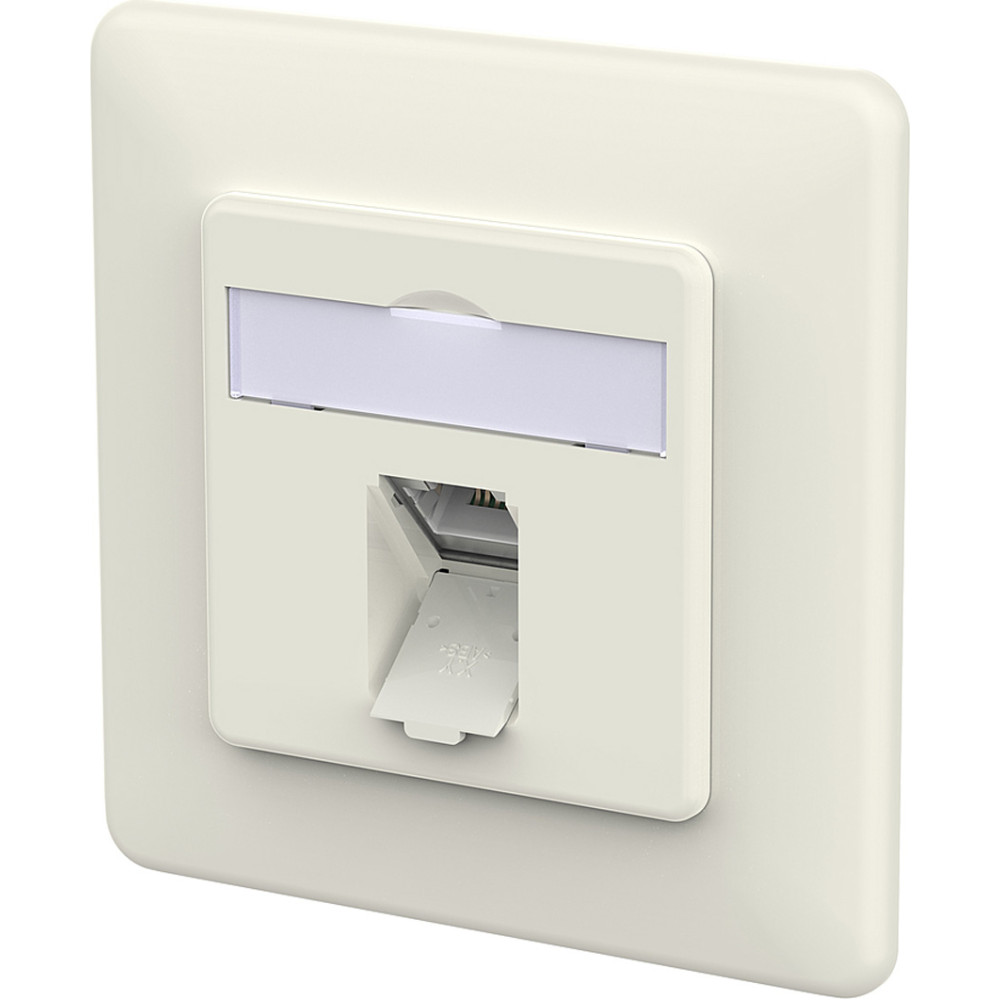 Metz Connect E-DAT C6A LSA++ Dose, 1 Port, UP, reinweiß