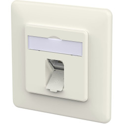 Metz Connect E-DAT C6A LSA++ Dose, 1 Port, UP, reinweiß