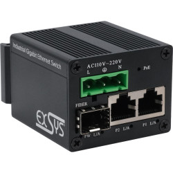 Exsys EX-62010PoE-SFP Micro 2+1-Port PoE+Industrial Gigabit Switch