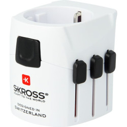 Skross PRO Pro Light White Retail Reiseadapter, Weltweit