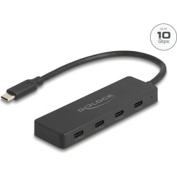 Delock USB 10 Gbps USB Type-C™ Hub with 4 x USB Type-C™ female black