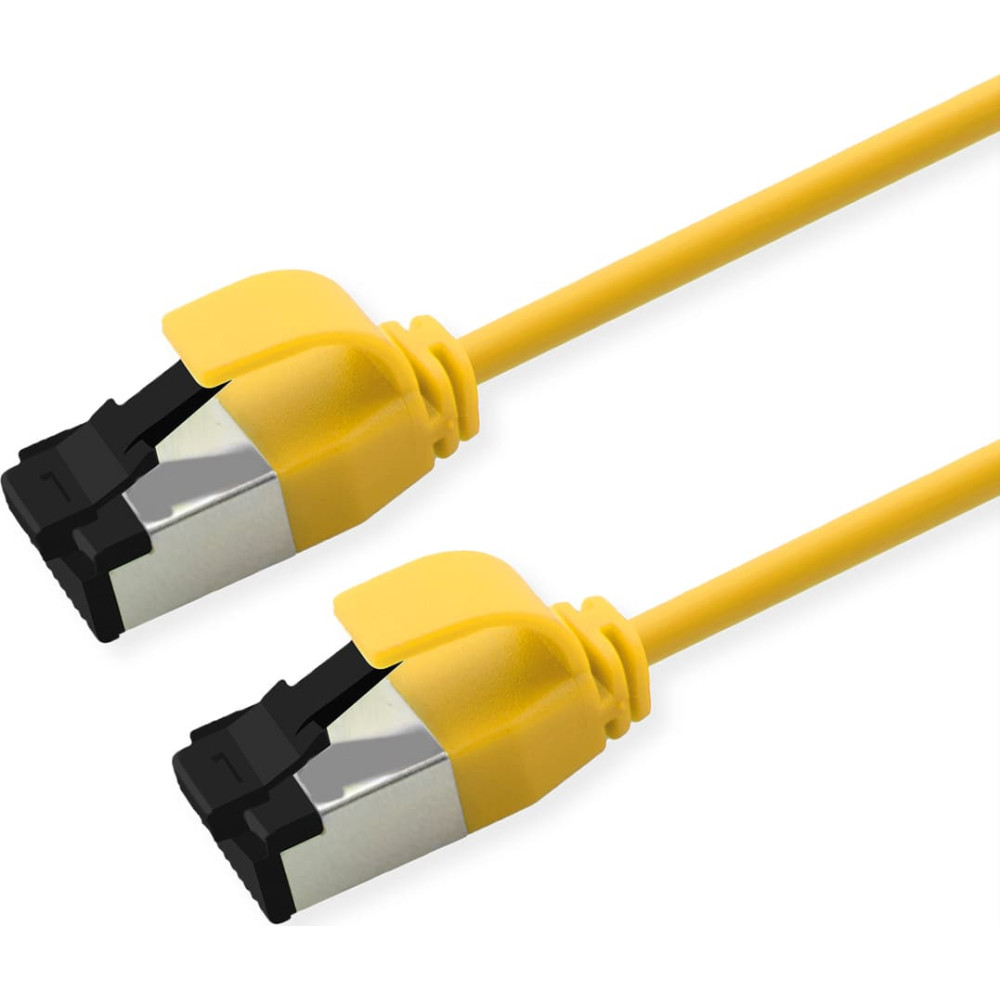 Roline U/FTP Patch Cord Cat. 8.1 (Class I), LSOH, SLIM, yellow, 0.5 m