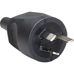Bachmann earthing contact plug, Australia 10A/250V, black