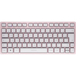 Cherry KW 7100 MINI BT tastatūra Universāls Bluetooth sistēma AZERTY Franču Rozā