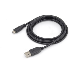 Equip 128830 USB kabelis USB 2.0 0,3 m USB A USB C Melns