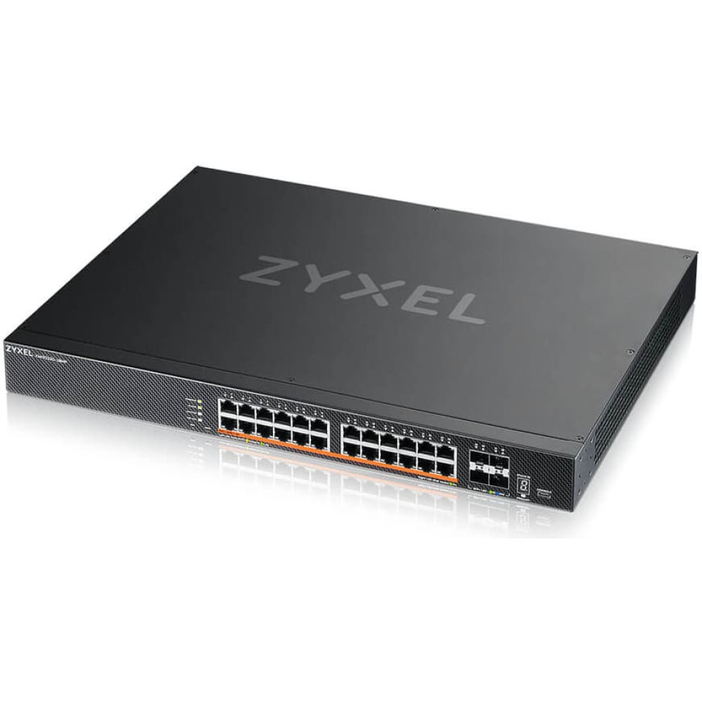 Zyxel XMG2230-28HP Vadīts L2/L3 2.5G Ethernet (100/1000/2500) Power over Ethernet (PoE) 1U Melns