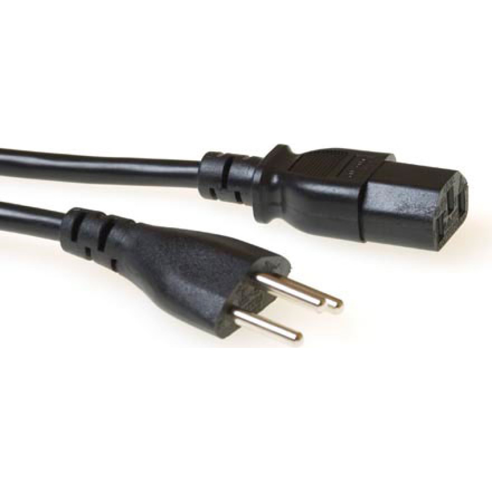 ACT POWERCORD SWISS-C13 BLK  2.50M