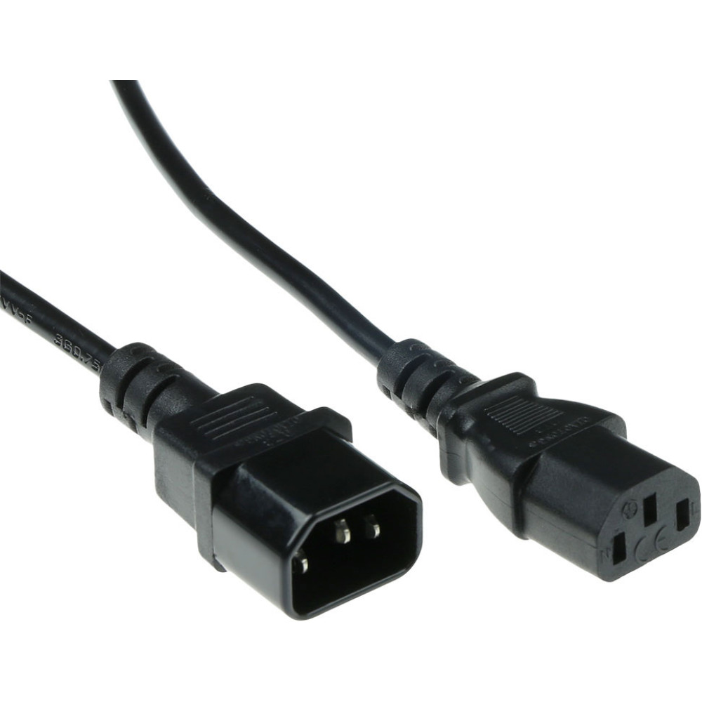 ACT POWERCORD C13-C14 BLACK  0.90M